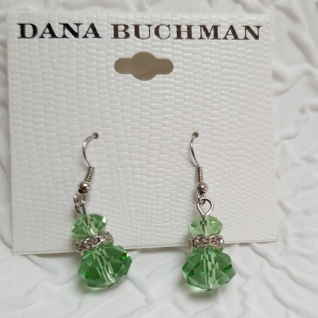 Dana Buchman Green Diamond Earrings 9$
